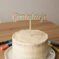 Drewniany Topper Gratulacje na tort