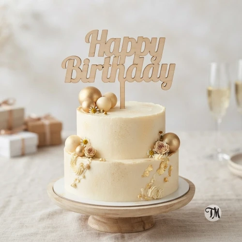 Topper "Happy Birthday" (Modern)
