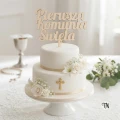 Drewniany topper komunijny