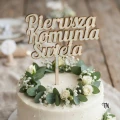 Drewniany Topper Pierwsza Komunia Święta