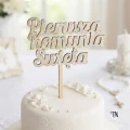 Drewniny Topper Pierwsza Komunia Święta na tort