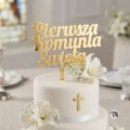 Złoty Topper Pierwsza Komunia Święta