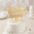 Topper Pierwsza Komunia Święta złoty