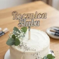 Drewniany Topper Rocznica Ślubu na tort