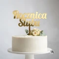 Topper Rocznica Ślubu złoty