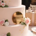 Złoty Dekor koło z grawerem Happy Birthday