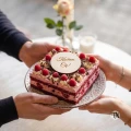 Dekor koło z napisem Kocham Cię