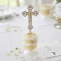 Drewniny Topper piker Krzyż z zaokrąglonymi końcami na ciasto