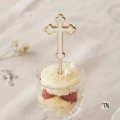 Topper piker Krzyż z zaokrąglonymi końcami na ciasto