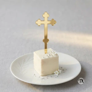 Topper piker Krzyż z zaokrąglonymi końcami