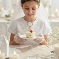 Drewniany mini Topper piker Kielich ażurowy na deserek
