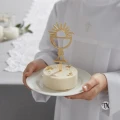 Topper piker Kielich ażurowy z plexi złotej