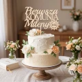 Topper komunijny z imieniem Pierwsza Komunia + imie na tort