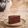 Topper piker 18 w kółku drewniany