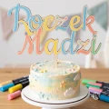 Drewniany Topper Roczek z imieniem na tort