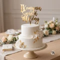 Topper komunijny z imieniem I Komunia Święta + imie złoty