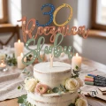 Drewniany Topper ROCZNICA Ślubu z liczbą cyfra+ROCZNICA Ślubu