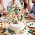 Drewniany Topper ROCZNICA Ślubu z liczbą  na tort