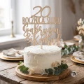 Topper na rocznicę cyfra + ROCZNICA ŚLUBU + imie+imie na tort