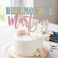 Drewniany Topper BIERZMOWANIE z imieniem  na tort
