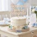 Drewniany Topper komunijny z imieniem