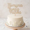 Drewniany Topper komunijny z imieniem