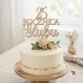 Topper na rocznicę cyfra + ROCZNICA Ślubu na tort