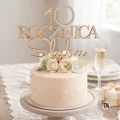 Drewniany Topper na rocznicę cyfra + ROCZNICA Ślubu