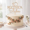 Topper na rocznicę cyfra + ROCZNICA Ślubu drewniany