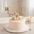 Złoty Topper na rocznicę cyfra + ROCZNICA Ślubu