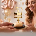 Złoty mini Topper piker 30 z tortem