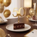 Topper piker 50 z plexi złotej na deserek