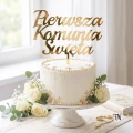 Złoty Topper na Komunię Pierwsza Komunia Święta