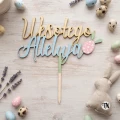 Drewniany Drewniany Topper na Wielkanoc Wesołego Alleluja