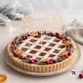 Drewniany Topper  Merry Christmas z choinką