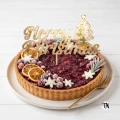 Złoty Topper świąteczny Merry Christmas z choinką