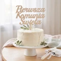 Topper  Pierwsza Komunia Święta drewniany