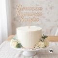 Topper na Komunię Pierwsza Komunia Święta drewniany