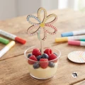 Drewniany Topper piker Kwiat 6 płatków