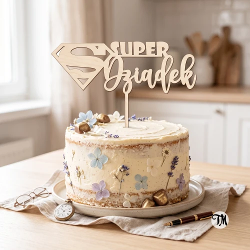 Topper "SUPER Dziadek" (Boho)