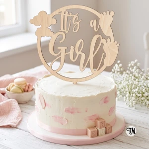 Topper "It's a Girl" w kole (Boho)