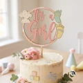 Topper It s a Girl w kole ze sklejki