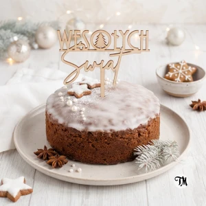Topper "WESOŁYCH Świąt" (Art Deco)