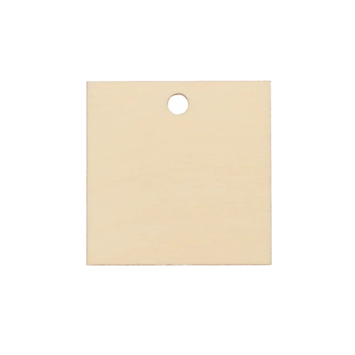 Wooden square earring - plywood base
