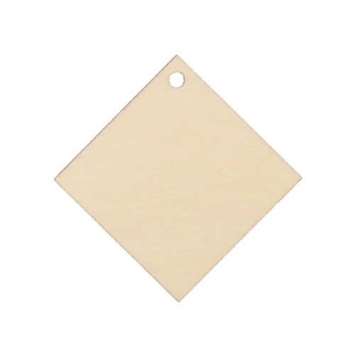 Wooden rhombus earring - plywood base