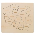 Drewniane puzzle - mapa Polski