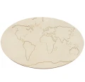 Duże drewniane puzzle mapa Świata