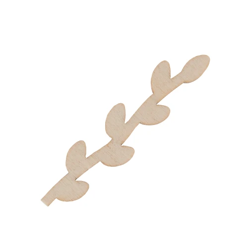 Small wooden cutout - branch pattern (5 pcs)