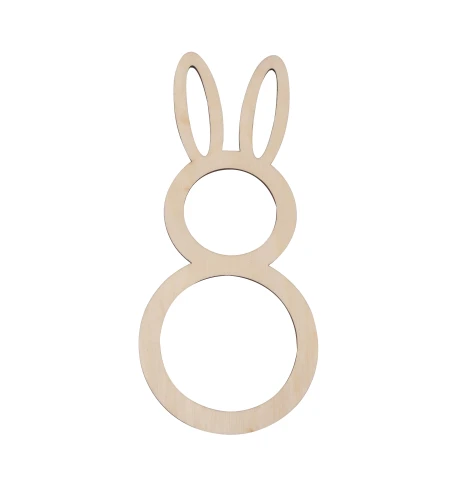 Wooden Easter tag - rabbit