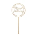 Drewniany Topper na tort z napisem „Happy Birthday”